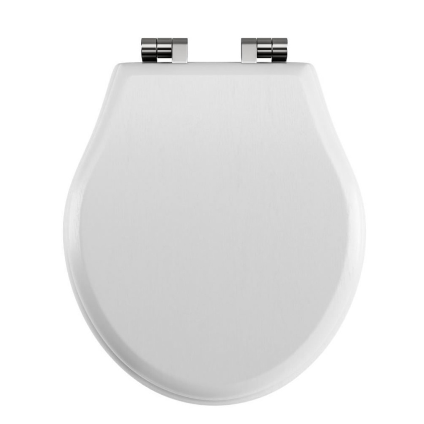 Imperial Regent Smooth White Painted Soft Close Seat With Chrome Hinges